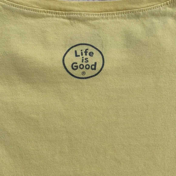 Life Is Good Yellow Girls T-shirt 7/8 - Picture 9 of 12